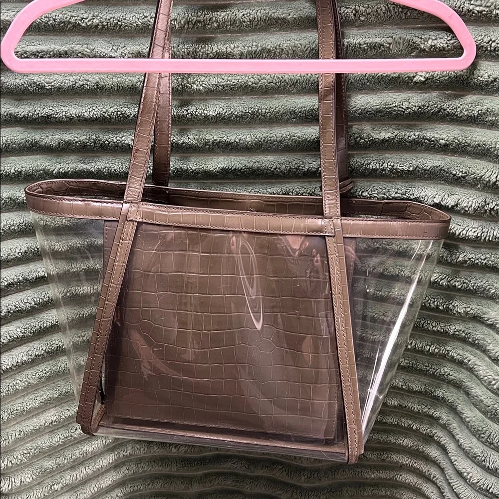 Michael Kors Brown and Transparent Tote - Picture 3 of 7